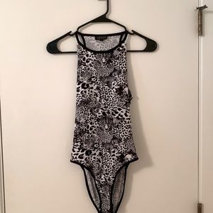 Topshop black & white bodysuit